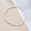 Pulsera de Perlas de Imitación Versátil de Moda Elástica con 26 Letras Pulsera de Perlas para Mujer con Cuentas Venta al por Mayor