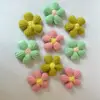Venda por Atacado Fios Tricô Coloridos Flores Afegãs DIY Roupas Sapatos Acessórios Cabelo Suprimentos Artesanato Flores de Crochê