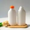 100ml 200ml Tapa Flip-Top Fácil de Apretar Plástico Cuadrado Plano Cuerpo Loción Champú Gel de Ducha Material de Empaque