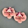 Casamento flor artificial borboleta orquídea flor cabeça mão presente requintado filme estilo LV Fu decoração de casamento âmbar fino vermelho ameixa