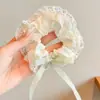 Scrunchie de rede colorido e oversized com alta elasticidade e alto apelo estético, acessório de cabelo multicamadas estilo francês