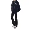 Pantalones vaqueros para hombre directo de fábrica, estilo fino primavera/verano, pantalones con vibra americana, elásticos, corte ajustado, pierna recta, ligeramente acampanados