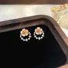Pendientes de Flor de Gota de Aceite Coloridos de Verano para Mujer Diseño de Nicho Pendientes de Cuentas de Mijo Nuevo Estilo Caliente 2025 Pendientes Elegantes
