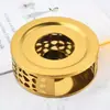 Base de Aquecimento Oca Estilo Japonês Aço Inoxidável Aquecedor de Chá Aquecimento por Vela Bule de Chá Pote de Vidro Aquecedor de Chá Fogãozinho de Chá
