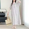 Vestido de Algodón y Seda para Salir de Jóvenes, Nuevo Estilo de Verano, Camisón Fino de Rayón de Manga Corta para Mujer, Se Puede Usar Afuera como Ropa de Casa