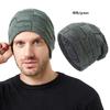 Gorro de punto de invierno para hombre, exclusivo transfronterizo de Hat Factory para Amazon, gorro tipo jersey con forro polar y protección para las orejas para parejas.