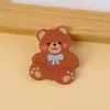 Broche de urso de desenho animado, distintivo acrílico fofo, pino, acessório para bolsa de estudante, pingente decorativo, pequeno presente