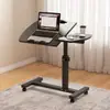 Mesa de noche perezosa móvil Cama Hogar Dormitorio Mesa Simple Mesa elevable Estudiante Estudio Escritorio de escritura.