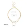 Joyería transfronteriza europea y americana, colgante circular simple y elegante, collar versátil para mujer, diseño personalizado, collar de cadena de doble capa