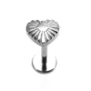 Argola Labial F136 de Titânio Multiformato Coroa Crescente Coração Aranha Brincos de Moda Versáteis para Mulheres
