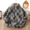 Chaqueta de Felpa para Niños, Nuevo Cárdigan Grueso con Cremallera para Otoño e Invierno, Ropa Exterior Unisex de Longitud Media para Bebés y Niños