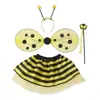 Asas de Abelha Anjo Joaninha Conjunto de Quatro Peças Amarelo Fantasia Infantil Dança Fantasia de Performance de Ano Novo Adereços de Palco
