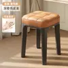 Banqueta Cor de Creme, Banqueta de Maquiagem para Quarto de Meninas, Cadeira de Toucador, Moderna e Simples, Empilhável, Plástico Espessado para Uso Doméstico