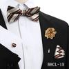 Gravata Borboleta Quadrada de Seda para Negócios Conjunto de 4 Peças Estilo Coreano Masculino Acessórios de Vestimenta para Banquete de Casamento Fábrica de Gravatas de Borboleta Estoque Pronto