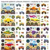 8 Adesivos de Material para Decoração de Caneca de Diário de Caderno DIY Colagem de Bicicletas Desenho Animado Legal Transfronteiriça