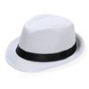 Sombrero Panamá cuadrado de algodón y lino, color sólido, pequeño, estilo jazz, para el sol, para hombre y mujer, estilo británico para parejas.