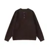 Suéter de punto Yidao Vintage 2026 Otoño Nuevo Estilo Retro Americano Holgado Estilo Old Money Mezcla de Lana Cuello Henley