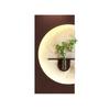 Pintura Decorativa Tridimensional em Arenito para a Entrada, Plantas Verdes Hidropônicas, Arte de Parede para Corredor, Estilo Wabi-Sabi de Alto Padrão, Pintura Voltada para a Luz da Porta