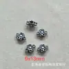 Prata Velha de Shanxi Retrô Panax Notoginseng Barril de Prata Contas Separadas por Nuvens Auspiciosas Trevo de Quatro Folhas Coração Brinquedos Culturais DIY Acessórios de Joias