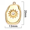 Aço Inoxidável Estilo Luxo Acessível Hidráulico Etiqueta de Diamante Pingente Pulseira Colar Brincos Banhado a Ouro 18K Acessórios para Joias DIY