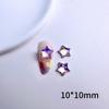 Nueva y popular joyería para uñas con forma de estrella de cinco puntas de colores, hecha a mano, accesorios para horquillas.
