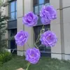 5 Flores de Rosa Individuales Artificiales Boda Decoración del Hogar Rosas Falsas Al Por Mayor