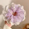 Goma para el pelo de encaje con lunares amarillos estilo coreano para mujer, accesorio de alta gama para peinados de moño, versátil nueva goma para el pelo de primavera