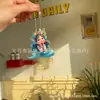Transfronteiriça Acrílico Criativa Fofa Pequena Figura Decoração Pendente Acessórios de Carro Decoração de Interior Pendurado no Carro Desenho Animado