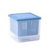Caja de Almacenamiento Doméstica para Cocina para Jengibre, Ajo y Cebolleta Picada; Caja de Almacenamiento para Refrigerador; Caja Transparente para Condimentos a Prueba de Olores y con Drenaje