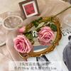 3 Findella Rosa Comércio Exterior Simulação Flores Casamento Sala de Estar Decoração Estrada Chumbo Noiva Segurando Rosa Buquê Flores Falsas