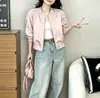 Jaqueta baseball feminina 2026 verão novo estilo moda casual com design de zíper, top curto estiloso e versátil tendência