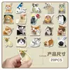 20 piezas de imanes de refrigerador magnéticos suaves con emoji de gato, Hachimi animal divertido, mascota linda, pegatinas magnéticas decorativas impermeables