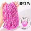 He Liuli Contas Soltas, Contas de Vidro Rachado, Contas Redondas de Vidro para Artesanato DIY, Contas de Vidro Semi-Acabadas Atacado