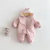 Sem Devoluções ou TrocasRoupa de Ano Novo Super Fofa para Bebê, Macacão de Lã com Capuz de Malha para Bebê de Inverno