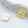 Botões de Plástico Acrílico Transparente com Impressão de Desenho de Coelhinho para Roupas Infantis Botões Decorativos Artesanais DIY para Franja Acessórios de Cabelo