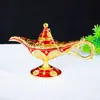 Lujo Ligero Patrón Dorado Tulipán Lámpara Mágica de Aladino Palacio Decoración de Cena Adornos Artesanías de Lámpara Mágica Adornos