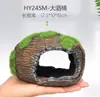 Tanque de Peces Paisaje de Roca Artificial Set de Piedras Acuario Pequeños Adornos de Resina Casa de Champiñones con Musgo Zr