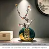 Vaso de cerâmica, vintage francês, novo estilo chinês, criativo, alto valor estético, arranjo de flores, decoração de sala de estar, presente de inauguração, atacado