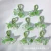 Urso Resinado com Cabeça de Gato e Patas de Gato que Mudam de Cor com Luz UV, Pulseira com Contas Espaçadoras para Celular, Acessórios para Corrente de Celular DIY Feita à Mão