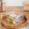 Caja de pastelería para sándwich con compartimento de plástico, horneado, huevo, tostada, caja transparente para embalaje, caja para embalaje de pastel de mousse