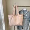 Bolsa de Cor Sólida Grande Capacidade Versátil 2025 Nova para Trabalho Casual Ombro Ins Transversal Bolsa Tote Classe