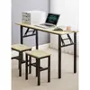 Mesa dobrável simples mesa de treinamento retangular ao ar livre portátil escrivaninha de estudo conferência mesa longa mesa de jantar dobrável