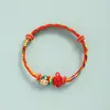 Pulsera de Cuerda Colorida del Festival del Bote del Dragón para Niños Bebé Tejida a Mano Cuerda Roja Adulto Tigre Zongzi Saquito Pulsera al por Mayor