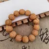 Pulsera de Nogal con Diseño de Cabeza de Mono, Nogal de Otoño, Pulsera de Círculo Único de Nogal Pequeño Salvaje para Hombres y Mujeres