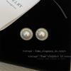 Procesamiento de Aretes de Perlas Estilo Vintage para Mujer, Diseño de Nicho, Estilo Retro Francés, Aretes Inspirados en Chanel, Aretes de Alta Gama