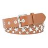 Explosiones Transfronterizas 2024 Moda Cinturón de Remaches Estrella de Cinco Puntas Viento Ins Punk Vaqueros Decorativos Cinturón Personalizado para Mujer