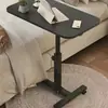 Mesita de noche, mesa de ordenador móvil, mesa auxiliar para uso doméstico para litera inferior, mesa de altura ajustable, mesa plegable, mesa para perezosos para apartamentos de alquiler y sofás
