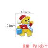 Accesorios navideños de resina para bricolaje, árbol de Navidad, anciano, copo de nieve, muñeco de nieve, muleta, pequeños adornos, imán para refrigerador, material Q4