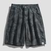 Pantalones Cortos de Herramientas Camuflaje para Hombre Verano Moda Deportiva Japonesa Combinación Total Algodón Puro Lavado Seis Puntos Casual