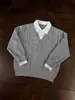 Conjunto de duas peças estilo marroquino Old Money para homens e mulheres, gola V, polo em imitação de cashmere, suéter atmosférico de tricô trançado para o outono